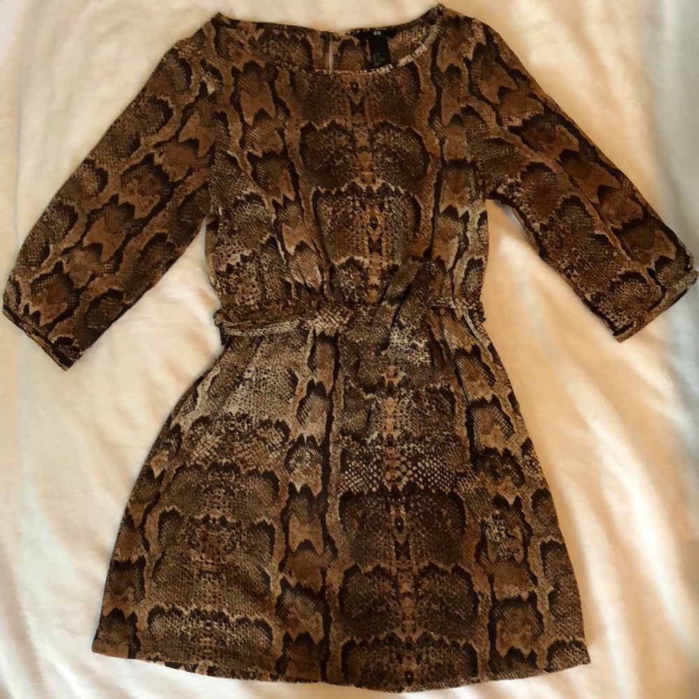 H&M animal print dress